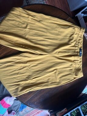 Ashley Stewart Mustard Yellow Tailored Trousers